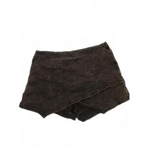 Luvamia Black Distressed Mini Skort. Womens Size 2xl 17 inch waist. 13 in length